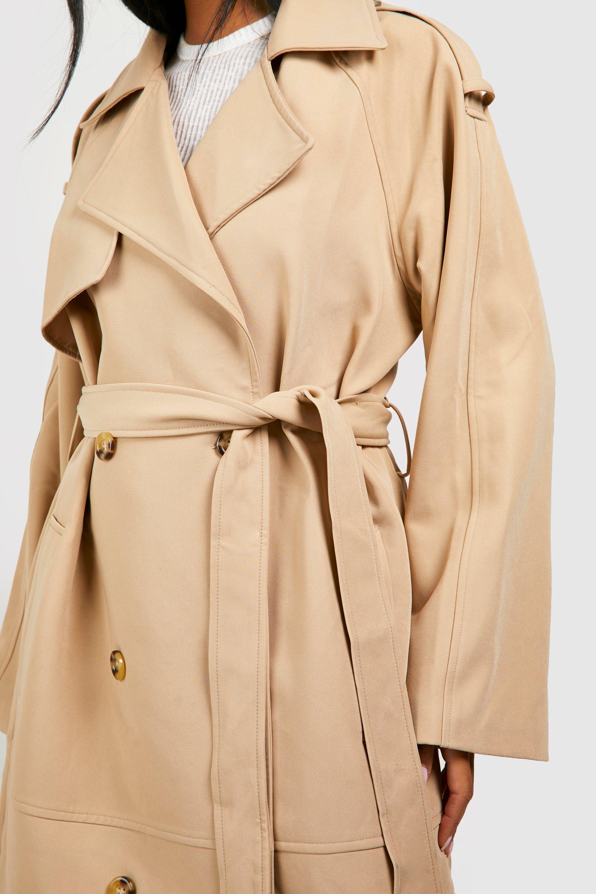 Light khaki hot sale trench coat